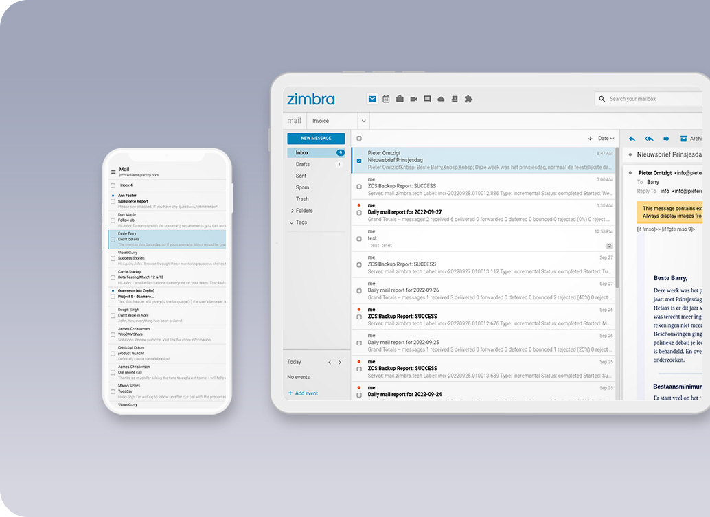 zimbra web