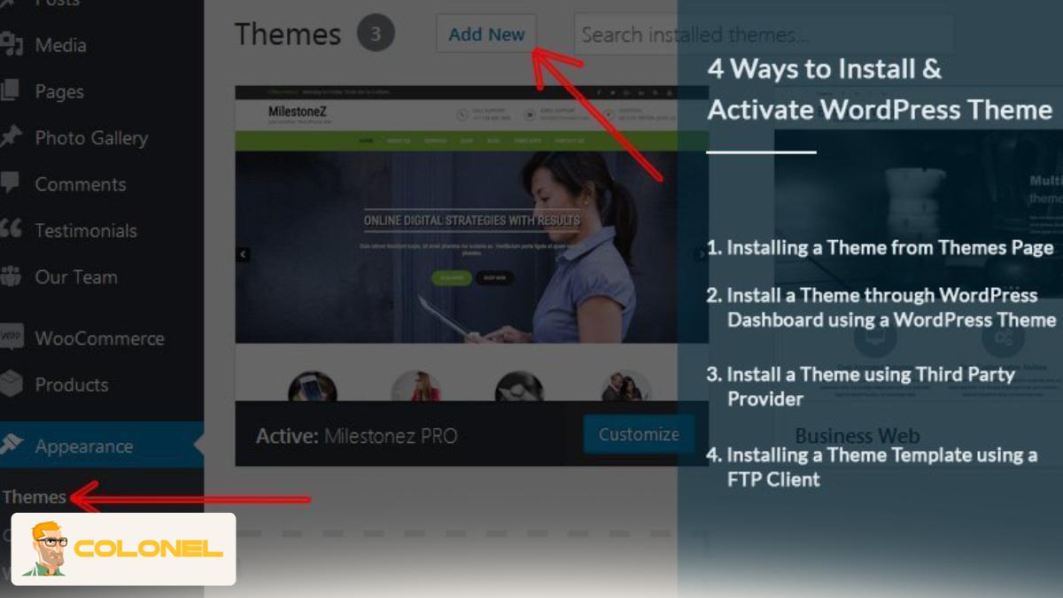 How to Install a WordPress Theme? 4 Different Methods 5 How to Install a WordPress Theme from the Dashboard