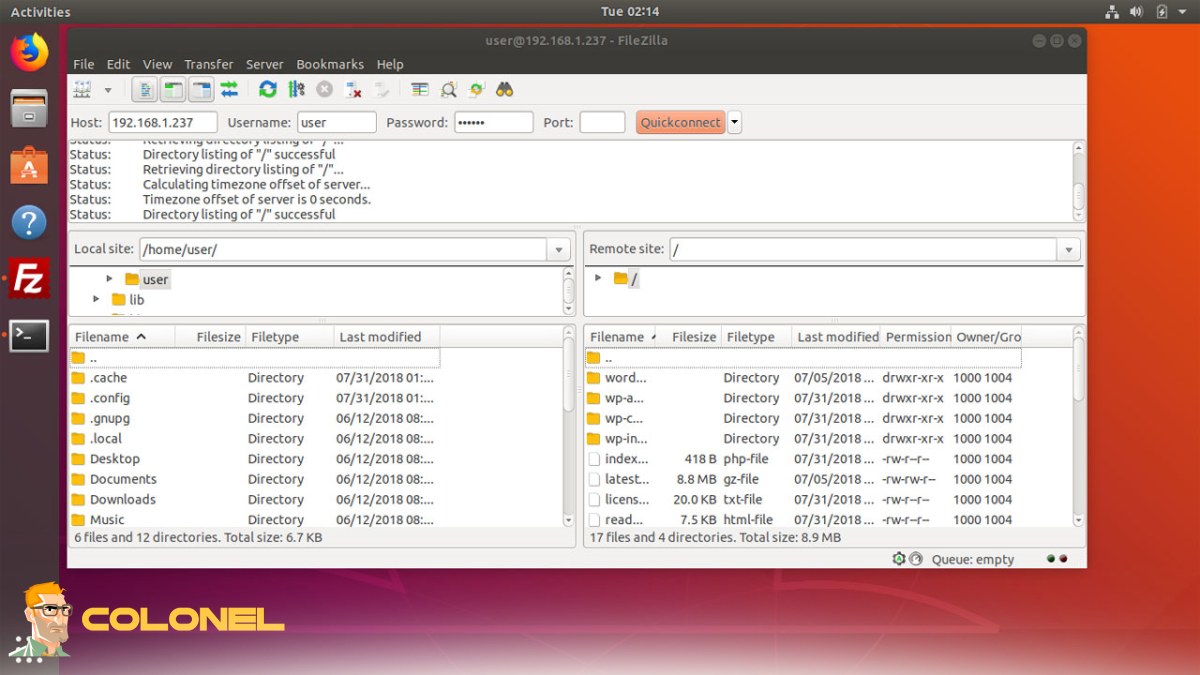 Initial Setup of FileZilla FTP Server