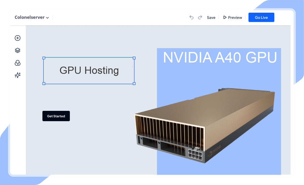 cloud and dedicated gpu hosting service with Nvidia A40
