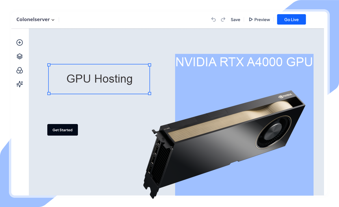 cloud and dedicated gpu hosting service with Nvidia RTX A4000