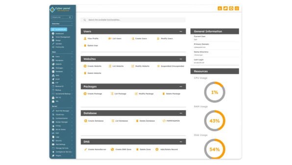 User-Friendly CybePanel Hosting demo