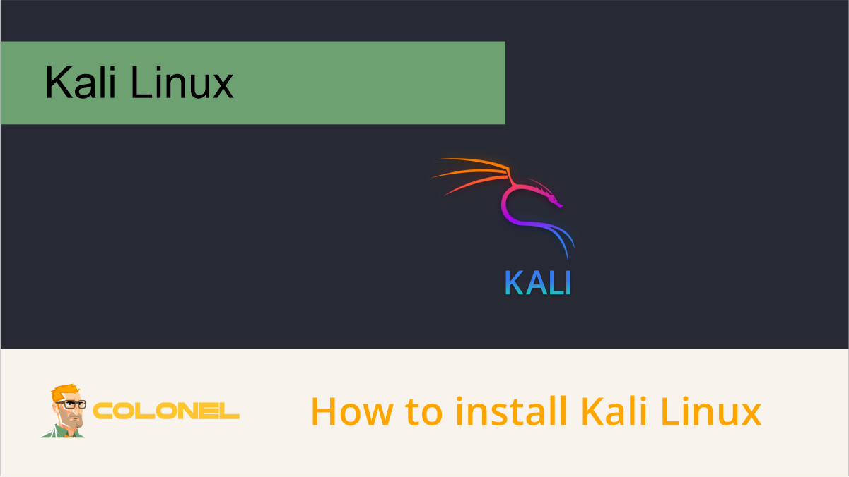 how to install kali linux