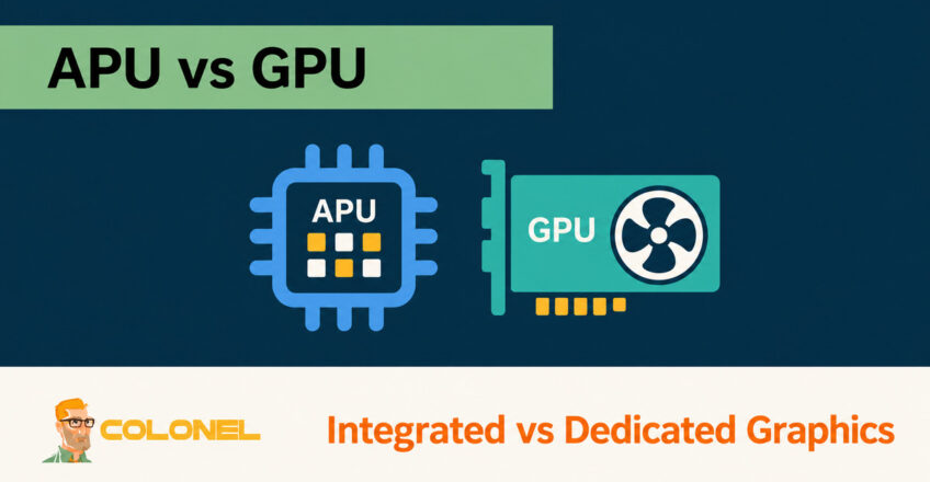 Integrated APU chip and a dedicated graphics card