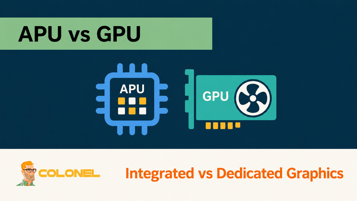 Integrated APU chip and a dedicated graphics card