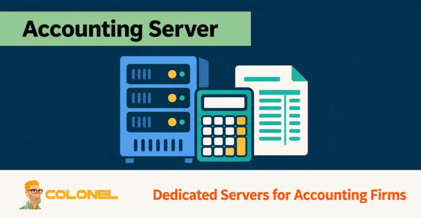 Dedicated server with accounting calculator and ledger