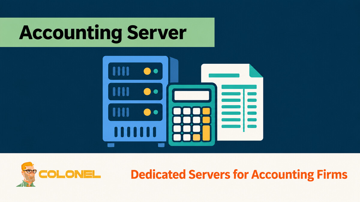 Dedicated server with accounting calculator and ledger