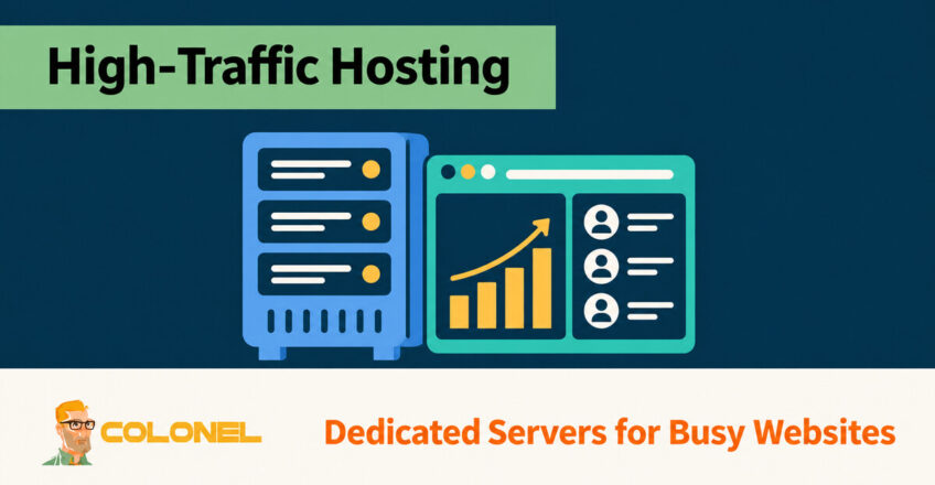 Dedicated server and website traffic dashboard