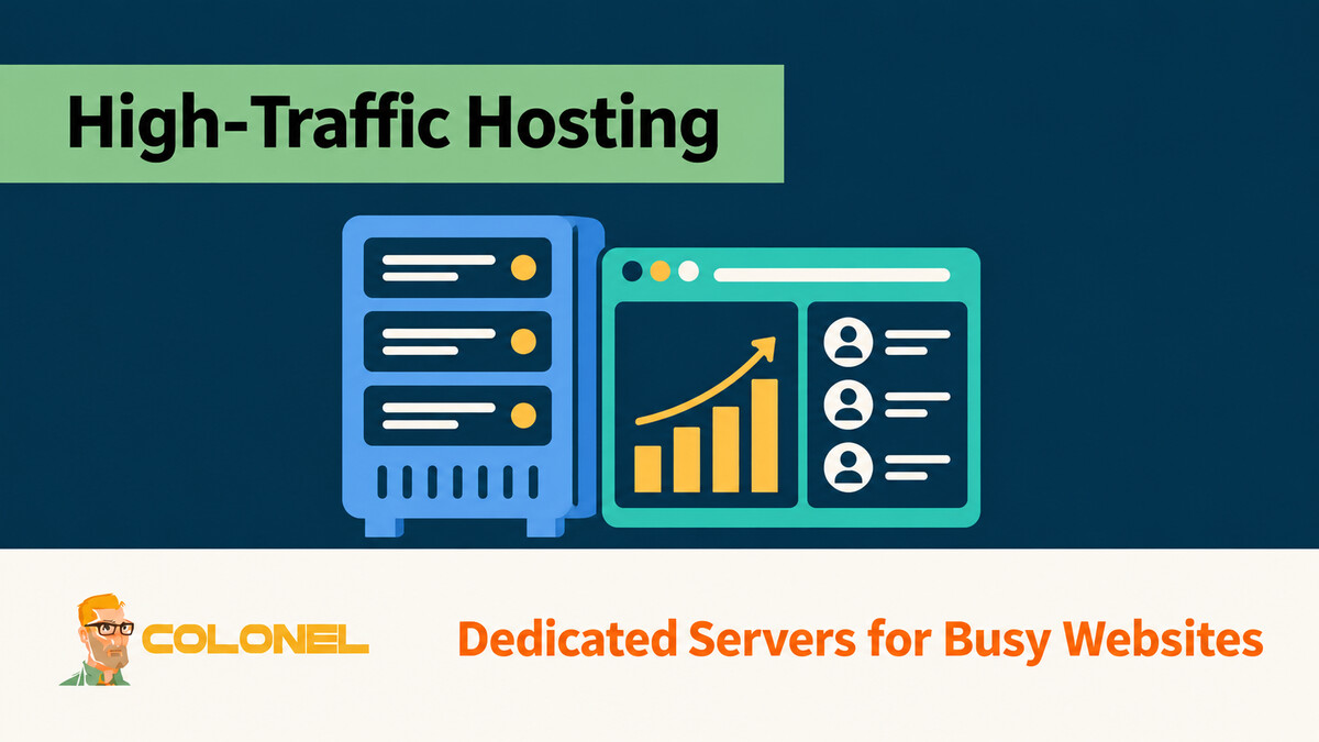 Dedicated server and website traffic dashboard