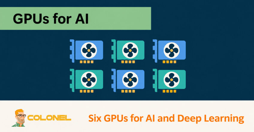 Six illustrated graphics cards for AI and deep learning