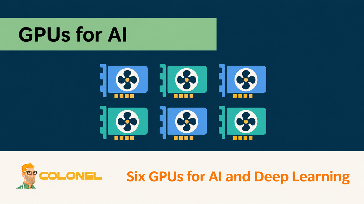 Six illustrated graphics cards for AI and deep learning
