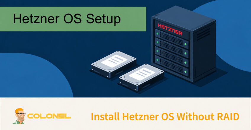 Hetzner dedicated server with separate drives for an OS installation without RAID