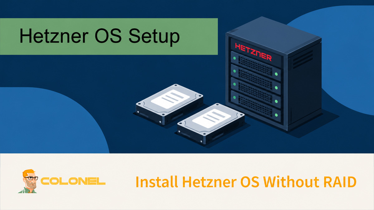 Hetzner dedicated server with separate drives for an OS installation without RAID