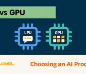 LPU and GPU chips illustrating AI processor options