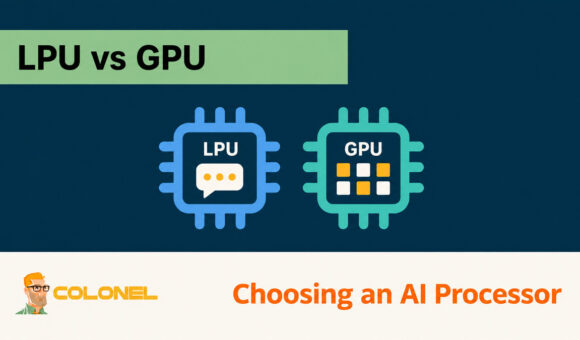 LPU and GPU chips illustrating AI processor options