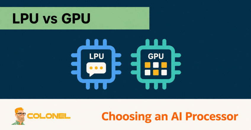 LPU and GPU chips illustrating AI processor options