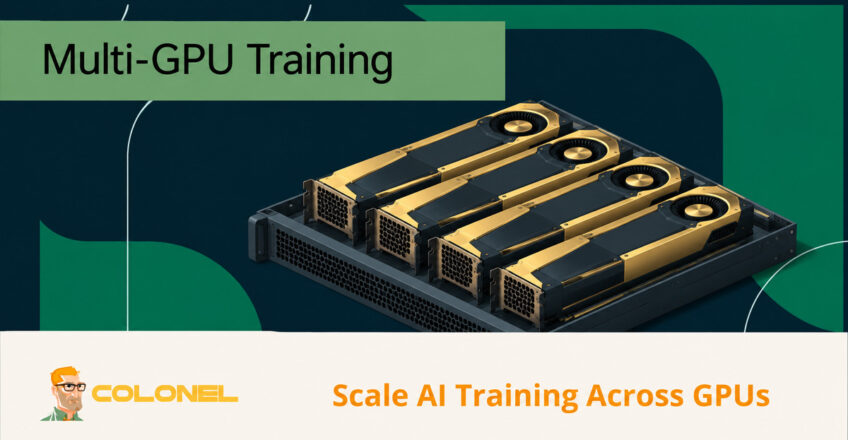 Four GPU accelerators in a server for multi-GPU AI training