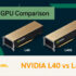 NVIDIA L40 and L40S data center GPUs shown side by side
