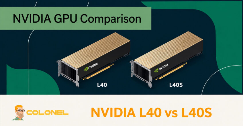 NVIDIA L40 and L40S data center GPUs shown side by side