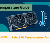 Gaming graphics card and thermometer illustrating GPU temperature monitoring