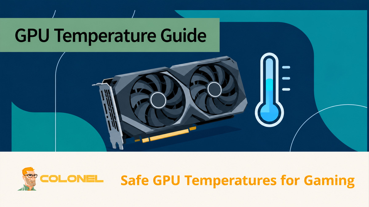 Gaming graphics card and thermometer illustrating GPU temperature monitoring