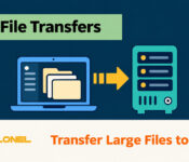 Laptop transferring files to a VPS