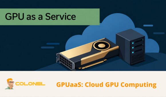 GPU accelerator and server with a cloud representing GPU as a Service