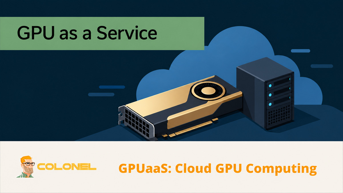GPU accelerator and server with a cloud representing GPU as a Service